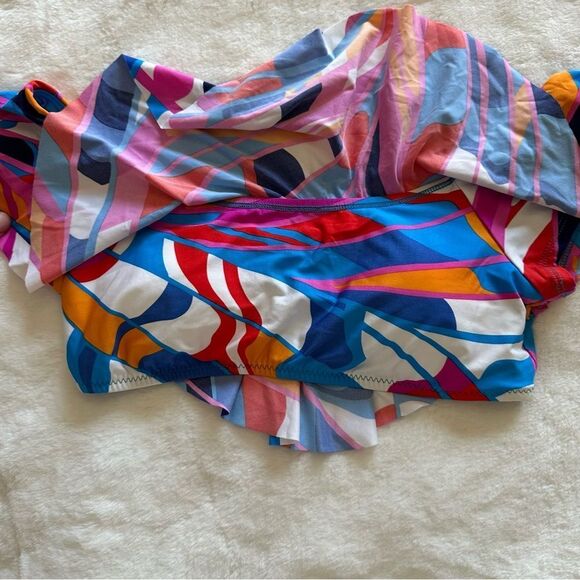 Trina Turk Rio Off the Shoulder Swim Top Size 8 - Picture 4 of 8